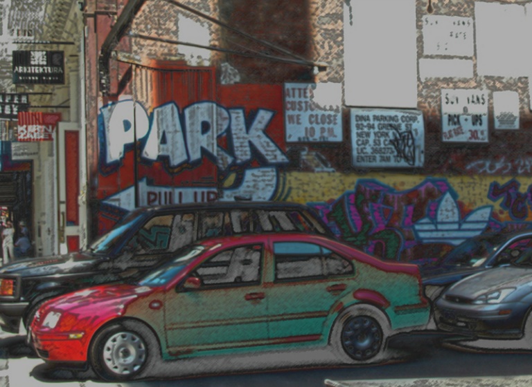 Soho Parking Lot Grafiti